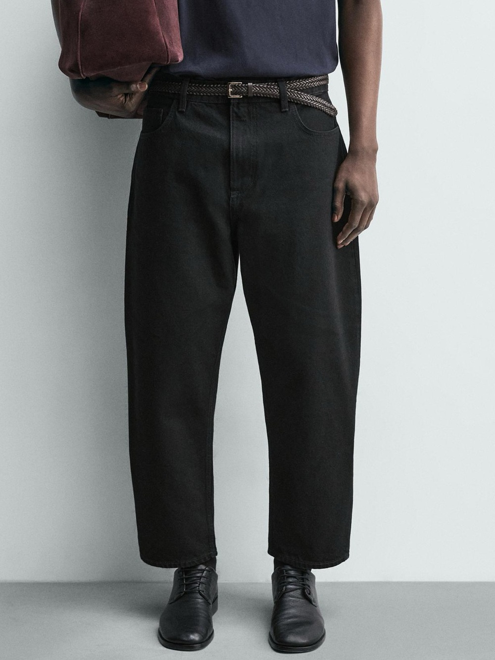 ZARA TAPERED WIDE FIT JEANS